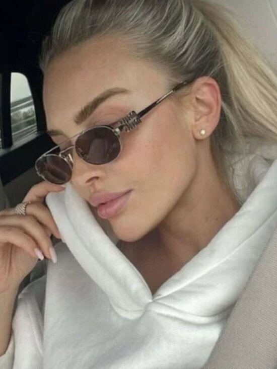 NEW MIU MIU OVAL SUNGLASSES MU54ZS ZVN70D GOLD BROWN SMU 54Z MIU MIU EYEWEAR